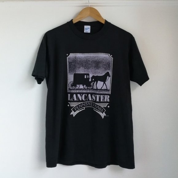 VELVA SHEEN Black Lancaster Pennsylvania T-Shirt, Size M - Picture 1 of 3